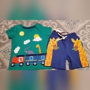 NWT Boden shirt and short set